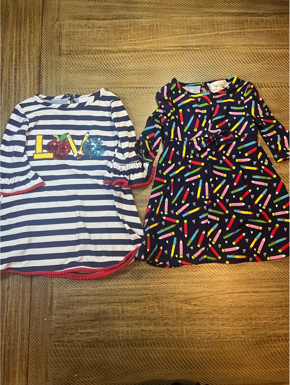 Rare Editions Girls 2T Back to School bundle of 2 dresses